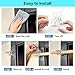 ANDGOO 4 Pack No Drill Curtain Rod Brackets, Adhesive Curtain Rod Holders, Curtain Rod Hooks for 0.5'' to 1.2'' Rods, Renter Friendly Curtain Rod Hangers for Bedroom, Bathroom, Living Room, Apartment