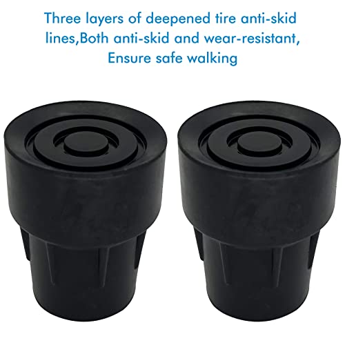 Replacement Cane Tips, Black, 1 Inch #TOP2