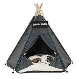 ペット テント 犬ベッド 猫ベッド ペット ハウス ペットベッド 通年 小型 中型 猫小屋 かわいい 保温防寒 暖かい 洗濯可能 滑り止め 組立簡単 マットレス両面使用可能 (Sサイズ, Shadow Gray)