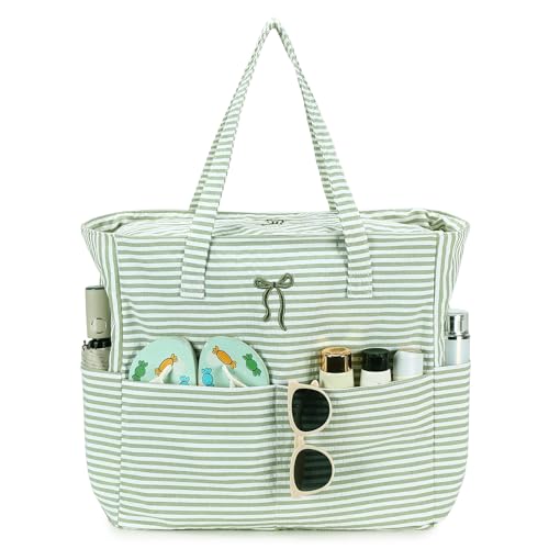 Bluboon Beach Pool Bags Tote for Women Ladies Large Gym Tote Carry On Bag With Wet Compartment for Weekender Travel Waterproof