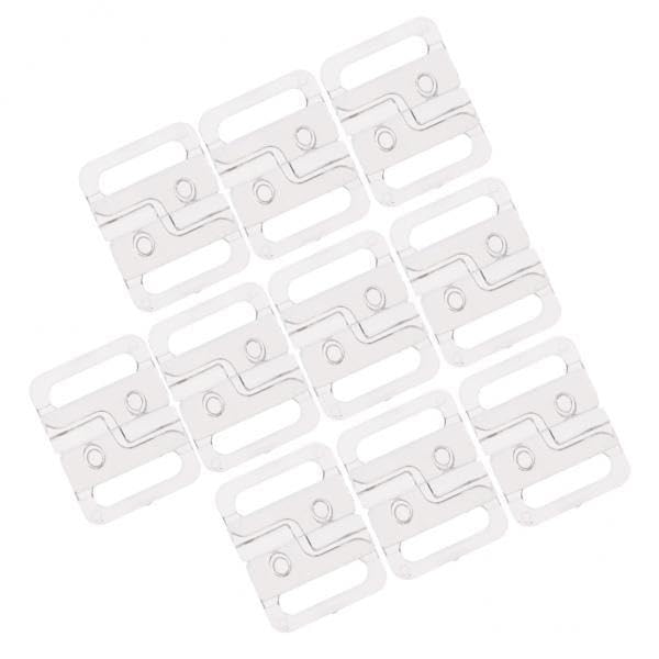 SNAPPSY 6xPlastic Bikini Bra Clips Hook Swimwear Clicker Bikini Accessories 14mm Clear-picture-37