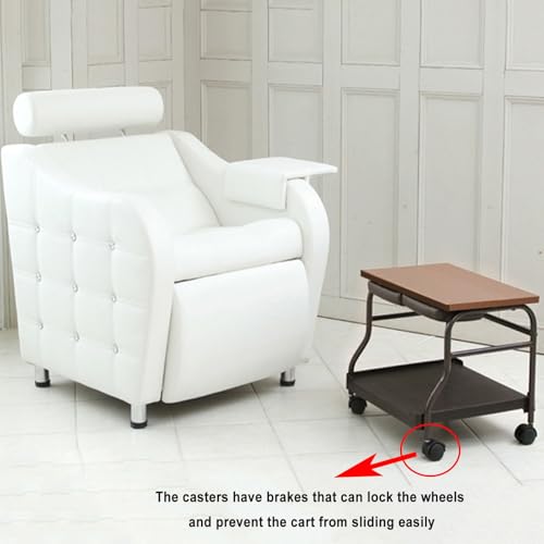 Carro plegable para pedicure con reposapiés y ruedas miniatura 2