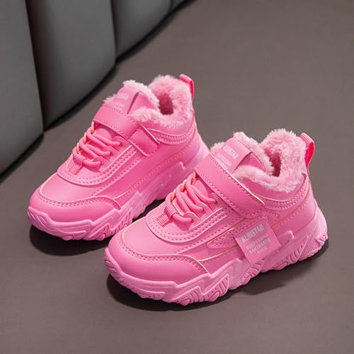 Boys Girls Winter Warm Shoes Cozy Fleece Snow Boots Warm Winter Boot Faux Fur Lined Outdoor Ankle Boots Hiking Shoes3