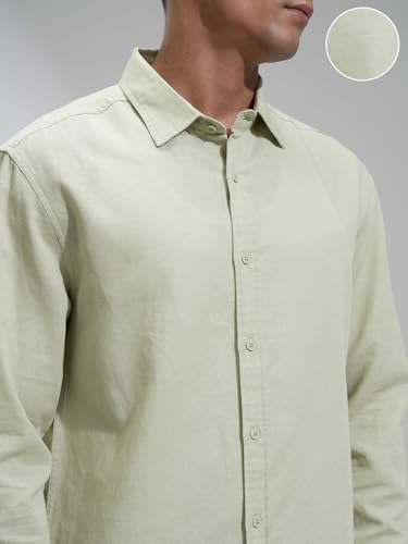 Image of Highlander Men's Relaxed Fit Casual Shirt | Cotton Linen | Relaxed fit | Full Sleeves