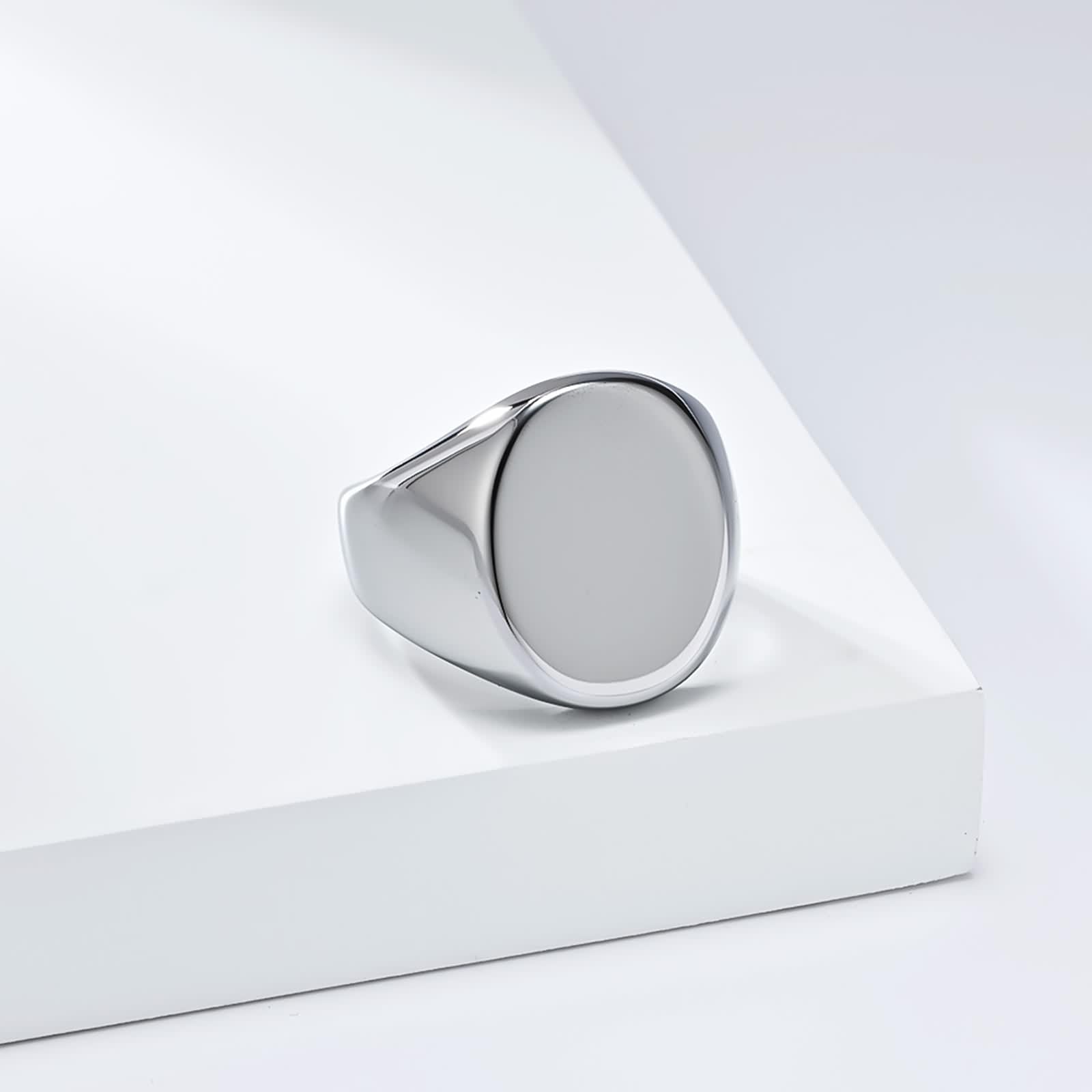 Anillos de boda para hombres, anillo de sello pulido Anillos de boda