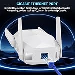 2025 AX3000 WiFi 6 Range Extender, WiFi Extender Signal Booster with Gigabit Ethernet Port, Dual Band (2.4G&5.8G) WiFi Repeater Cover to 13888sp.ft, Faster Speed and Wider Cover, Quick Setup (White) - Image 5