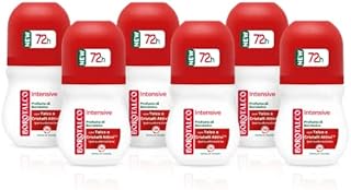 Borotalco, Antyperspirant dezodorant Roll On Intensywny, pochłania pot i nie pozostawia halonów, idealny do nadmiernego pocenia się, anty-haloni, zapach talku, dezodorant dla mężczyzn i kobiet, 6
