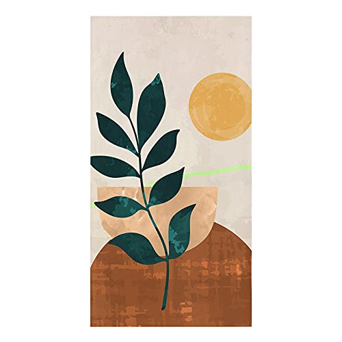 Gehucoxee Modern Boho Kitchen Towels Set Of 3, Abstract Art Absorbent Dish Towel For Kitchen Microfiber Dish Cloths For Drying And Cleaning Reusable Cleaning Cloths Natural Leaves Moon Decor 18X28In #TOP2