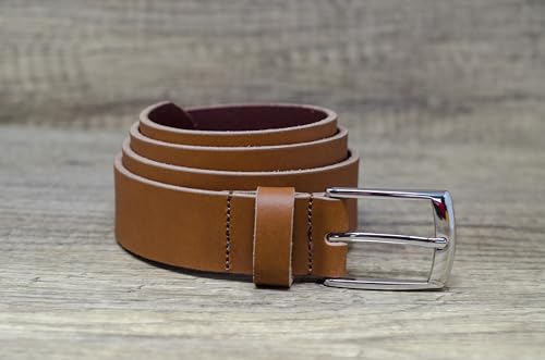 Ashford Ridge Made in England 34mm Full Grain Leather Belt with Classic Buckle4