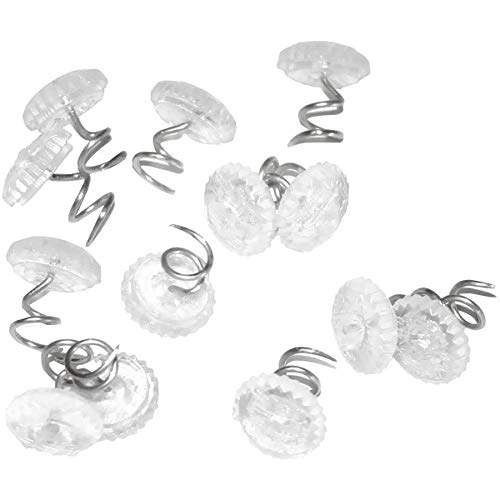 Cubicle Fasteners Clear Heads Pins For Upholstery, Slipcovers And Bedskirts,, Set Of 100 I5L9 Upholstery Tacks For Furniture