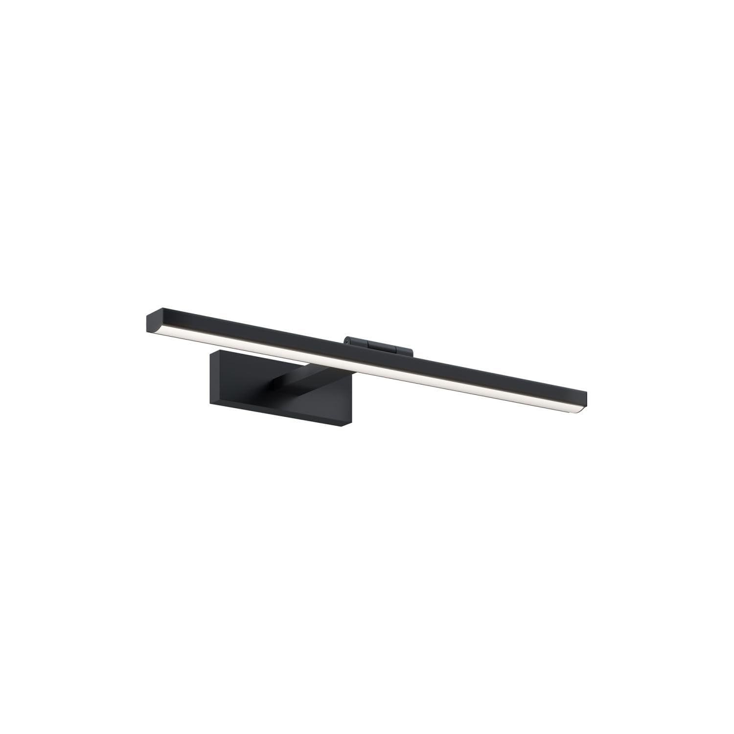 LED Spiegellampe Badezimmer Metall 49,5 cm breit Schwarz neutralweißes Licht 4000 K 820 lm Modern Wandlampe Bad Wandleuchte Spiegel