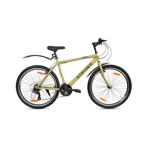Image of Stryder 26T Street Fire Multispeed Gear Mountain Cycle (Desert::Strom) - V Brake | Rigid Fork | Welded Steel Frame | Alloy Rims | Unisex MTB Bicycle | 85% Assembled (Desert::Strom)