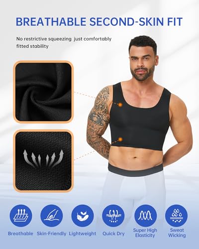 Compression Corest Chest Binder Slimming Tank Top for Hide GynecomastiaTransgender Tomboy Men Women4
