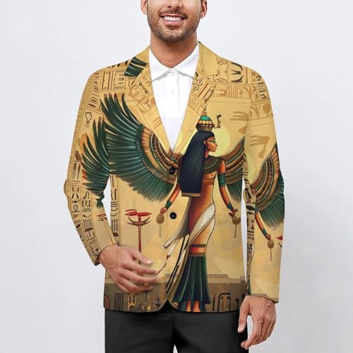 Egypt Old Egyptian Wings Tribal Men's Suits Business Formal Suit Dress Print Jackets Casual Wedding Party Coat2