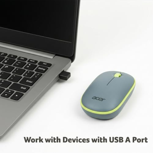 Image of Acer Wireless Mouse for Laptop, 2.4GHz Wireless Mouse with USB Receiver - Smooth Tracking, 12-Month Battery, for Windows, macOS, ChromeOS, Compatible with PC, Mac, Laptop, Tablets - Blue