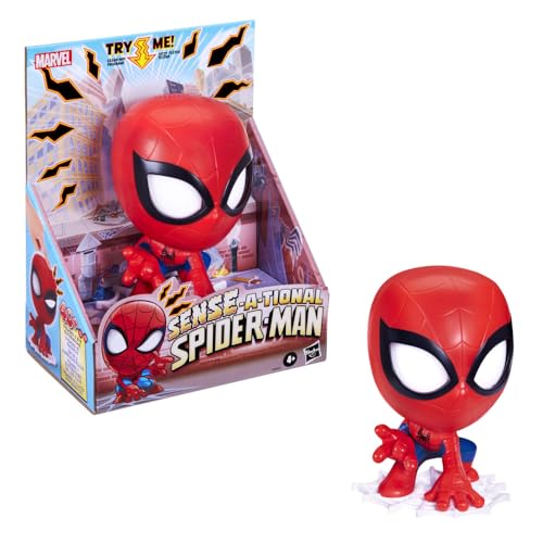 Marvel Sense-A-Tional Spider-Man Action Figure 6-Inch (15 CM) Electronic Toy with 40+ Phrases & Eye Expressions Super Hero Toys for Kids Ages 4+