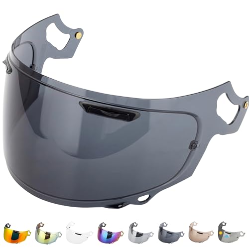 Everalo Kompatibel mit Arai Rx7v Visier - Vas v - Chaser X - Rx7x - Quantum X - Quantic - Signet X - Defiant X - Concept X - Profile V - Qv Pro Vas - Helmvisier Pinlock Ready (Schwarz 80%)