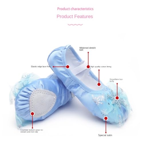 Anneken Ballet Shoes for Girls Satin Dance Flat Practice Slippers Split Soft Leather Flat Sole Yoga Gymnastics Shoes2