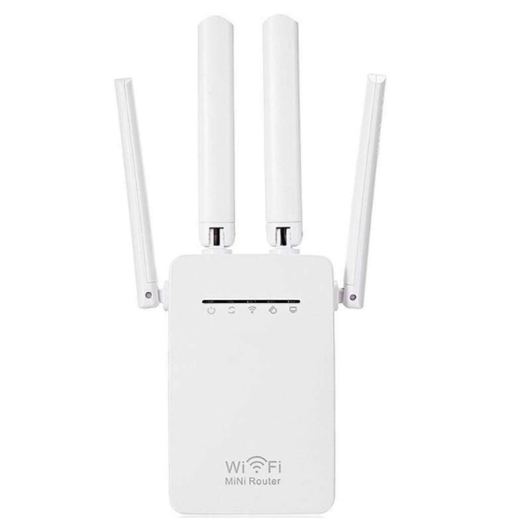 HYLR Bezprzewodowy wzmacniacz sygnału Wi-Fi (300 Mbit/s, 2,4 GHz, 3 w 1,2 porty Ethernet), obsługuje wszystkie urządzenia WLAN