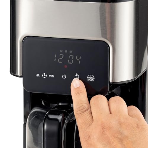 Ariete 1398 12 Cup Digital Filter Coffee Machine, 1.5 Litre Drip Coffee Maker with Keep Warm Hot Plate, 24 Hour Timer & Reusable Filter