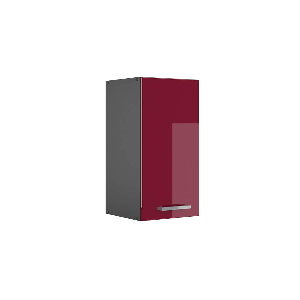 Vicco Wall cabinet Raul, Red high gloss, 30 cm