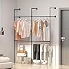Amazon.com: KELIXU Industrial Pipe Clothing Rack Height Adjustable ...