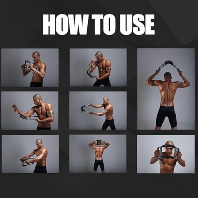 Saker Twister Arm Trainer, PowerTwist Arm Trainer, Adjustable Forearm Strengthener, Arm Exercise Equipment, Chest Workout Equipment, Portable Spring Resistance for Home Workout Equipment