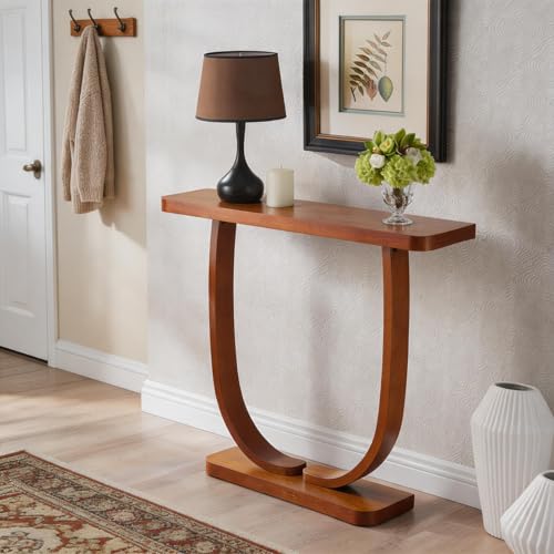 Mesa de entrada estrecha para decorar pasillos y salones pequeños 6