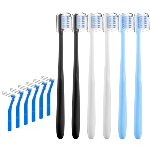 Fremouth V-Shaped Orthodontic Toothbrush for Braces, Soft Bristles, 6 Count
