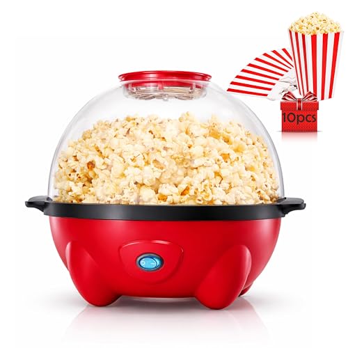 Hot Air Popcorn Maker 700W 4.275L Large Capacity Oil-Free Fast Heating Popcorn Machine for Home & Family