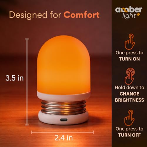 Lámpara recargable Amber Light + para lectura nocturna miniatura 4