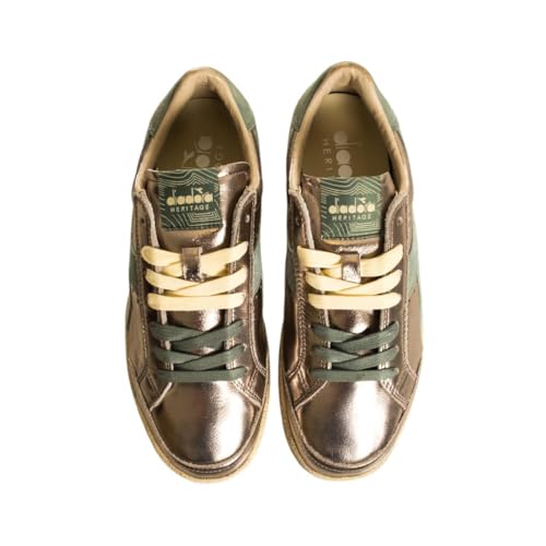 Diadora Para Mujer. 201182227 Zapatillas De Piel Prestige Metal Multicolor (39), Plano, Cordones, Casual - 4