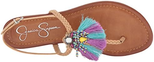 Jessica Simpson Women's Kyran Flat Sandal, Buff, 5.5 Medium US | Image 4