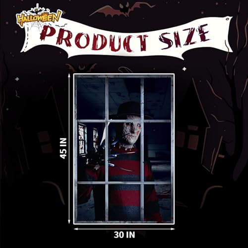 Decoración de ventana Halloween terrorífica miniatura 2