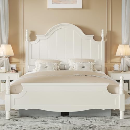AMERLIFE Solid Wood Queen Bed Frame with...