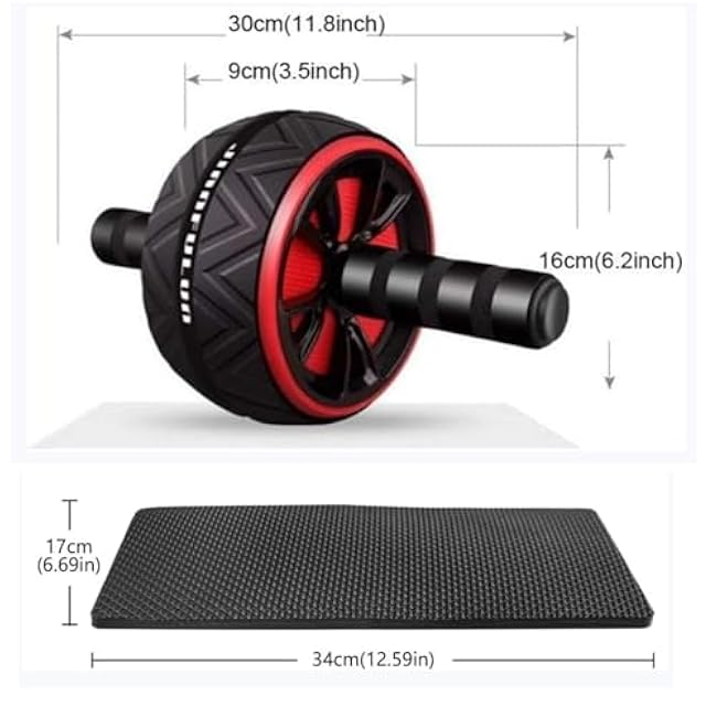 Ab Roller Wheel and Knee Mat, Abs Workout Equipment for Abdominal & Core Strength Training, Home Gym Fitness Exercise Wheels for Women Men, Abdominal Wheel