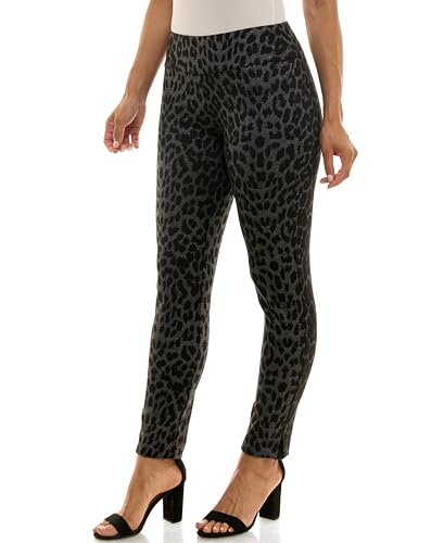 Zac & Rachel Womens Pull on Pattern Compression Ponte Slim Leg Ankle Pant3