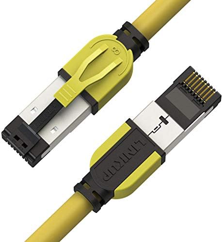 LINKUP  [40Gbps Certified Cat8 Ethernet Patch Cable Double Shielded2000MHz (2GHz) Cat8.1Future Proof LAN Wires Compatible with Cat7A, Cat7, Cat6A, 25G, 10G, 1G Network [Blue] - 10ft (3M)