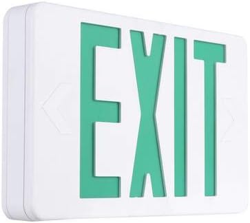 Commercial Electric LED Exit Sign displaying green text