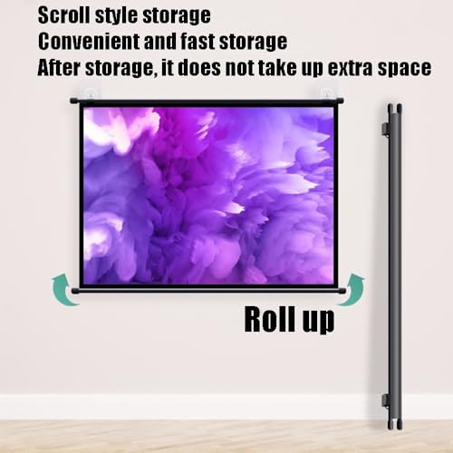 Pantalla manual retráctil para proyector 72 pulgadas 16:9 miniatura 5