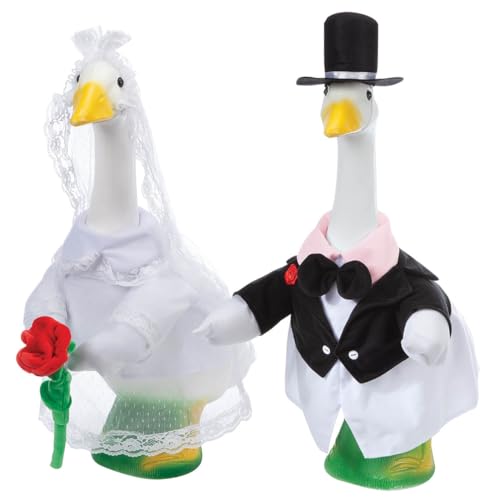 GAGGLEVILLE Wedding Couple Goose Outfit Bundle - Includes Groom &