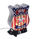 TG,LLC Treasure Gurus Police Badge Desk Lamp Kids Bedroom Home Decor Child's Hero Safety Night Light