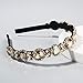Produktbild Mode Luxus grau Kristall Haarband Braut Hochzeit Stein Strass Stirnband für Frauen Haarschmuck Schmuck-G29 Kaffee