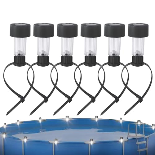Wimnqie Luz Solar Para Piscina,Para Valla | Impermeable Brillante Decorativa Con Banda Ajustable Para Jardín Terraza Estanque Exteriores