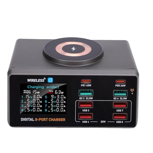 Zerodis Stazione di Ricarica Desktop USB 100W USB C Caricatore