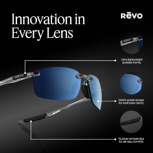Image of Revo Sunglasses Crawler: Polarized Lens with Performance Rectangle Wrap Frame