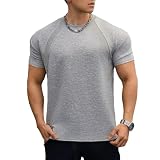 [Manatsulife] Tシャツ メンズ 半袖 肌着 夏 ストレッチ 柔らかい 通気 吸汗速乾 DX104 (XL, ライドグレー)