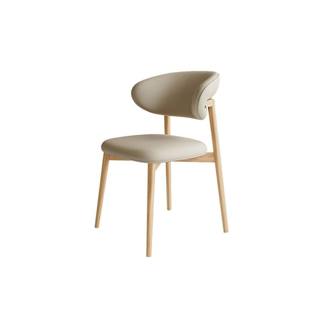 Sedia da pranzo minimalista italiana in legno massello, elegante arredamento per casa e caffetteria, comodo schienale per uso casual da pranzo e ristorante