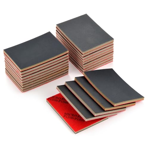 Image of MAXMAN Sanding Sponge Set, 1200-1500 Grit Foam, Wet /Dry Sandpaper for Wood