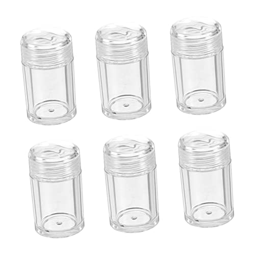 FRCOLOR 6 botellas de polvo sueltas para polvo facial, corrector, colador de polvo, contenedor dispensador, decoración de viaje, botella de polvo vacía, mini